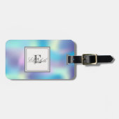 Coole holografische, monogramm-Personalisierte Gepäckanhänger (Vorderseite horizontal)