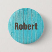 Coole Holzbezeichnung Personalisierter Name Markie Button (Vorderseite)