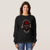 Coole Holzfäller-Schädel-Explore-Illustration Graf Sweatshirt (Vorne ganz)