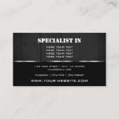 Coole Holzkörbe aus Weiß und Schwarz Visitenkarte (Rückseite)