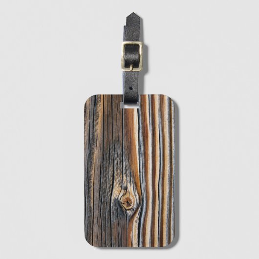 Coole Holzkörnerkunst Gepäckanhänger (Vorderseite Vertikal)