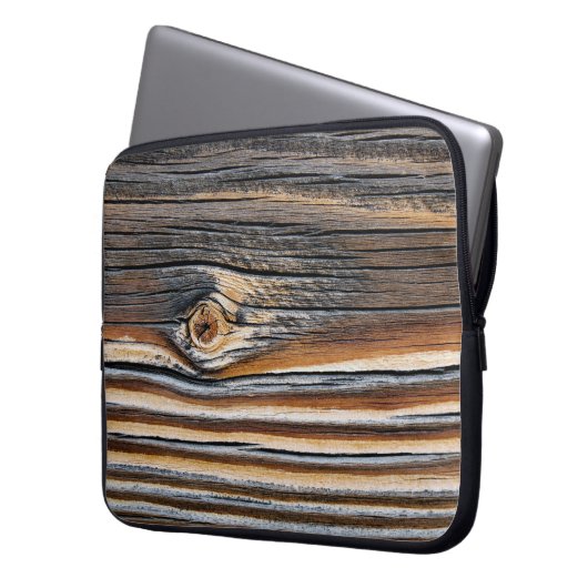 Coole Holzkörnerkunst Laptopschutzhülle (Vorderseite Links)