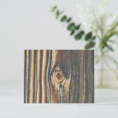 Coole Holzkörnerkunst Postkarte (Stehend Vorderseite)