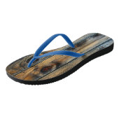 COOLE Holzstruktur Badesandalen (Schrägansicht)