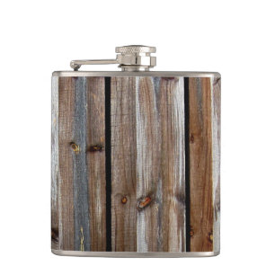 Coole Holzstruktur Flachmann