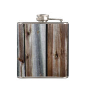 Coole Holzstruktur Flachmann (Rückseite)
