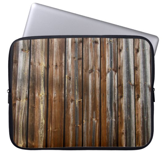 Coole Holzstruktur Laptopschutzhülle (Vorderseite)