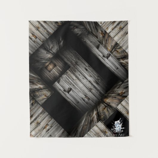 Coole Holzstruktur Wandteppich (Vorderseite)