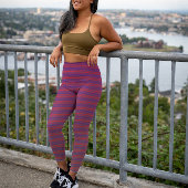 Coole, horizontale, rote Streifen Leggings