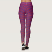 Coole, horizontale, rote Streifen Leggings (Rückseite)