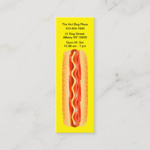 Coole Hot Dog Theme Compact Business Cards Mini Visitenkarte