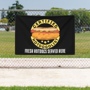 Coole Hotdog-Anbieter oder Geschäftszeichen Banner