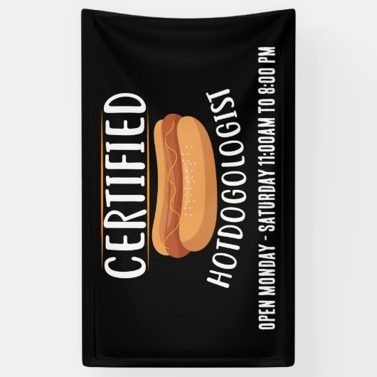 Coole Hotdog-Anbieter oder Geschäftszeichen hinzuf Banner (Vertikal)