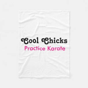 Coole Hühner üben Karate T-Shirt Fleecedecke