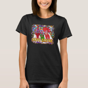 Coole Hühnerbrille Bauernhuhn  Frohe Ostern  T-Shirt