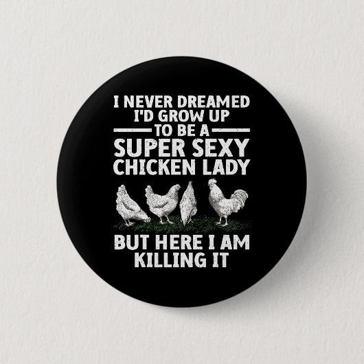 Coole Hühnerdamen-Kunst für Frauen Mutterhenne Her Button (Vorderseite)