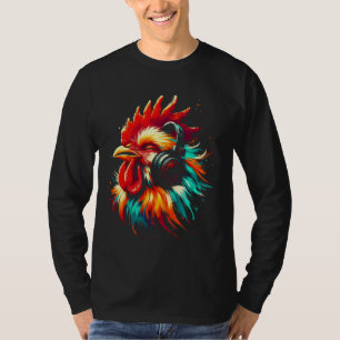 Coole Hühnerkunst Musikfreunde Weihnachten T-Shirt