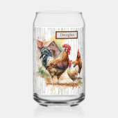 Coole Hühnerliebhaber Name hinzufügen Dosenglas (Vorderseite)