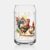 Coole Hühnerliebhaber Name hinzufügen Dosenglas (Rückseite)