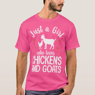Coole Hühnerziegen Mädchen Pygmäe Ziege Lover T-Shirt