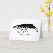 Coole Humpback WHALE - Gefährdete Tiergrafik Karte (Gelbe Blume)