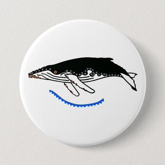 Coole Humpback WHALE Wildlife - Natur - Button (Vorderseite)
