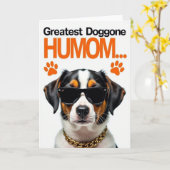 Coole Hund Karte (Gelbe Blume)