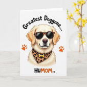 Coole Hund Muttertag Beste-Freundin Karte (Gelbe Blume)