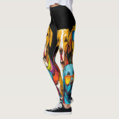 Coole Hunde-Leggings - Spaß Leggings (Links)