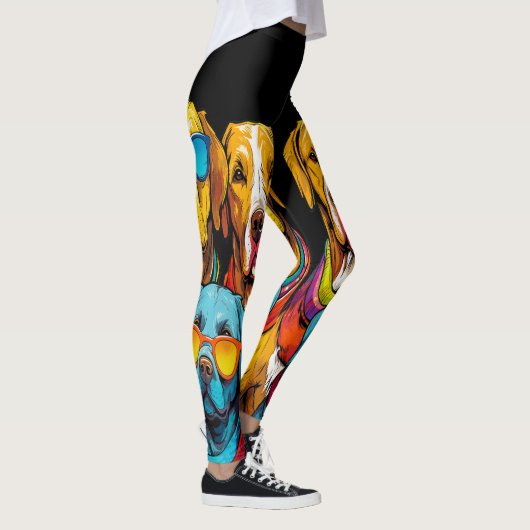 Coole Hunde-Leggings - Spaß Leggings (Rechts)