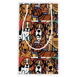 Coole Hunde mit sonniger Rettung Abstrakte Generik Kleine Geschenktüte