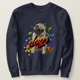 Coole Hunde sind dunkelgrau für ihn Sweatshirt