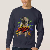 Coole Hunde sind dunkelgrau für ihn Sweatshirt (Vorderseite)