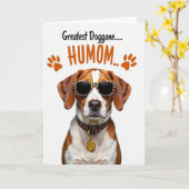 Coole Hundemutter-Tag-Grußkarte Karte (Gelbe Blume)