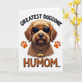 Coole Hundemutter-Tag-Karte Karte (Gelbe Blume)