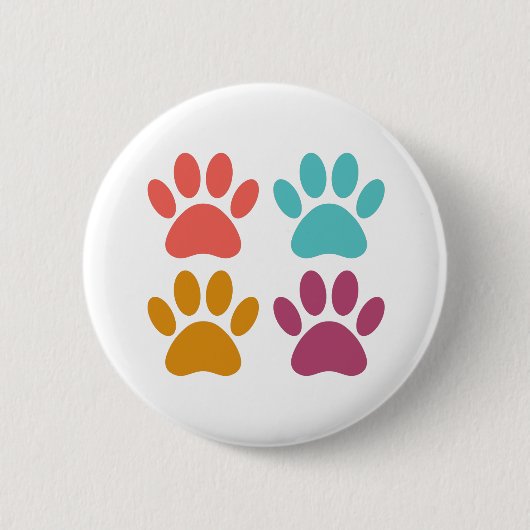 Coole Hundepapierdrucke Button (Vorderseite)