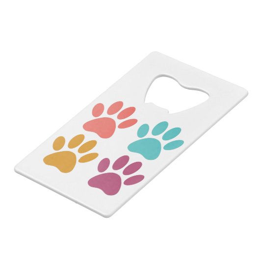 Coole Hundepapierdrucke Geldbeutel Flaschenöffner (Rückseite Schrägansicht)