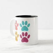 Coole Hundepapierdrucke Zweifarbige Tasse (Vorderseite Links)