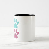 Coole Hundepapierdrucke Zweifarbige Tasse (Mittel)