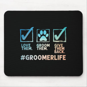 Coole Hundetrimmer-Kunst für Männer Frauen Hundepf Mousepad