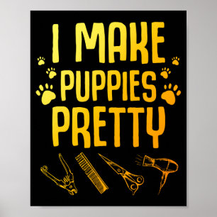 Coole Hundetrimmer-Kunst für Männer Frauen Hundetr Poster