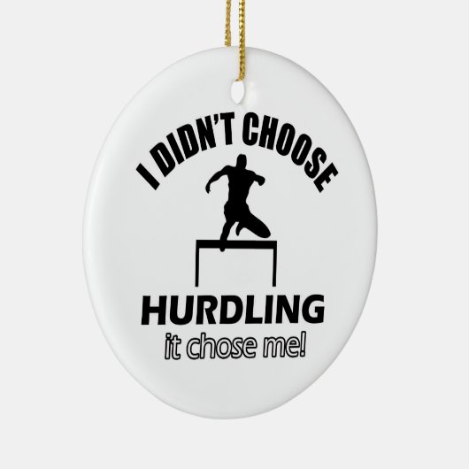 Coole Hurdling Entwürfe Keramik Ornament (Rechts)