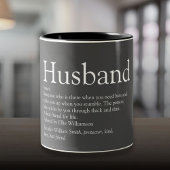 Coole Husband Definition Modernes Grau Zweifarbige Tasse