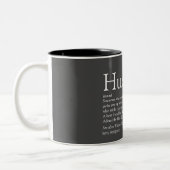 Coole Husband Definition Modernes Grau Zweifarbige Tasse (Links)