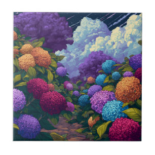 Coole Hydrangeas-Fliesen für Wellness-Center Fliese
