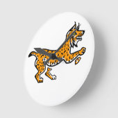 Coole iberische LYNX - gefährdete Arten - Runde Wanduhr (Winkel)