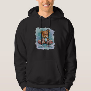 Coole Ice Skaten Shoes mit lustigen Teddy Bear Out Hoodie