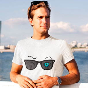 Coole ikonische winkS schwarze Sonnenbrille T-Shirt