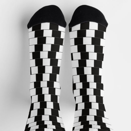 Coole Illusion eines gekreuzten Musters in Schwarz Socken (Oben)