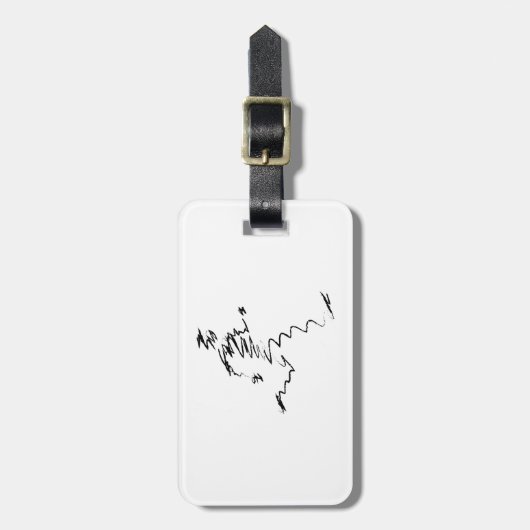 Coole Illustration des Läufers Gepäckanhänger (Vorderseite vertikal)